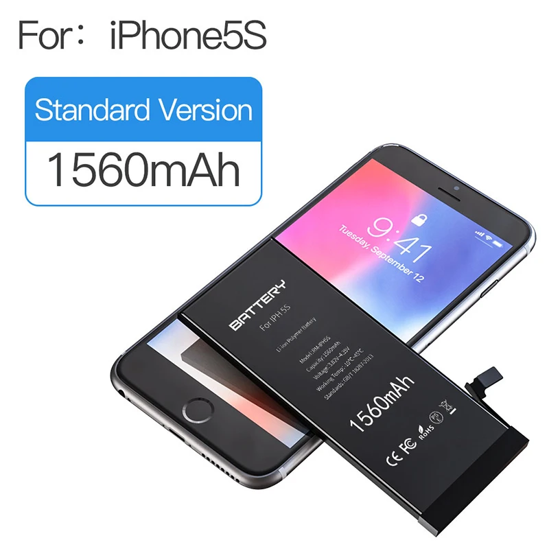 

Mobile Phone Battery For iPhone5S/6/6S/6P/7/7P/8 Original Internal Bateria Replacement Real Capacity Batterie For iPhone