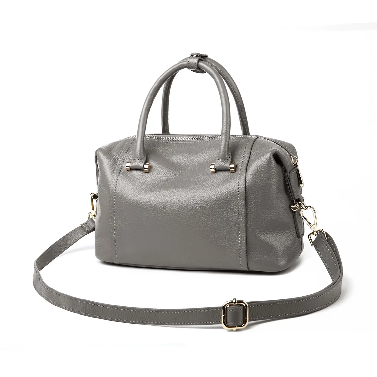 

Europe and America solid color genuine Cow leather handbag messenger bag large high-capacity shoulder bag 6 colors
