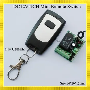 

Mini Remote Switch 12v DC Programmable Wireless Remote Control Switch Switch Learning Receiver Waterproof Transmitter 315/433