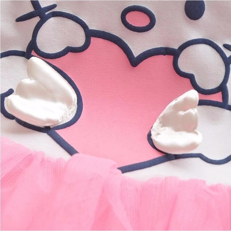 6 Hello Kitty Toddler Girls Baby Girls Dress Short Sleeve Jersey Kids Dress Summer Outfit Baby Clothes Newborn Baby Girls Dresses