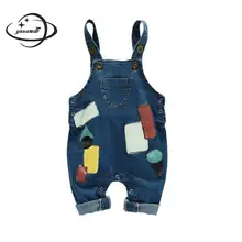 YAUAMDB/Детские комбинезоны весенне-осенние джинсы для девочек от 16 месяцев до 4 лет комбинезоны, одежда детская одежда с принтом детские комбинезоны, брюки, ly51