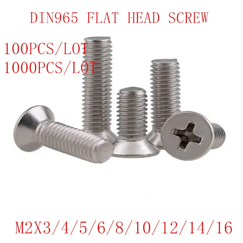 5 Mm M5 A2 Acero Inoxidable Ranurada de cabeza avellanada tornillos de máquina de ranura CSK Din 963