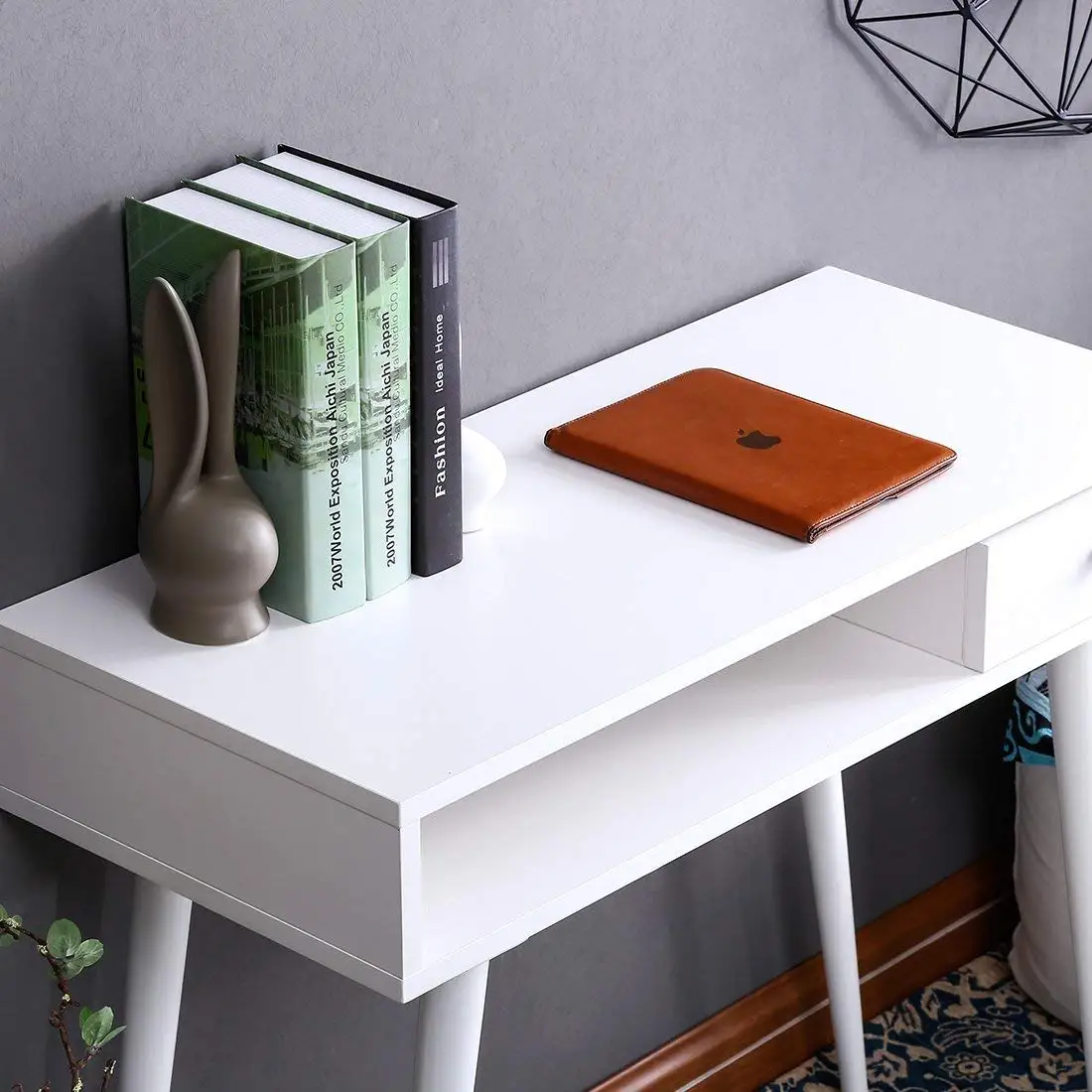 

2018 New Design Bedroom Table Office Workstation Desk Table with drawer,Computer Writing Desk for Home White with Storage Drawer