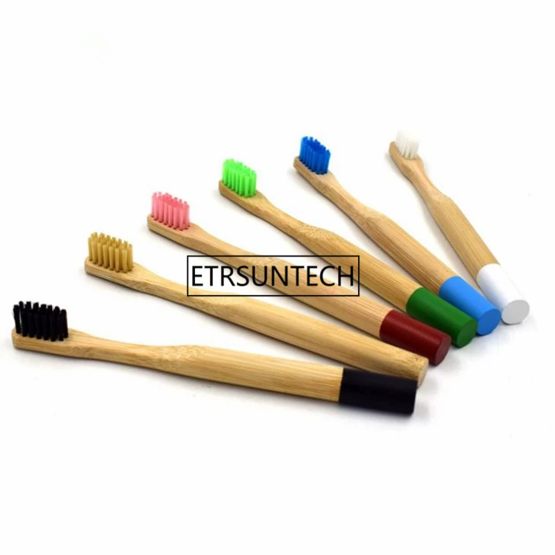 Escova de Dentes Escova de Dentes de Cerdas Cores Bambu Cerdas Macias Criança Anti Bacterianas F1427 6 Eco de 3 Escovas de dentes