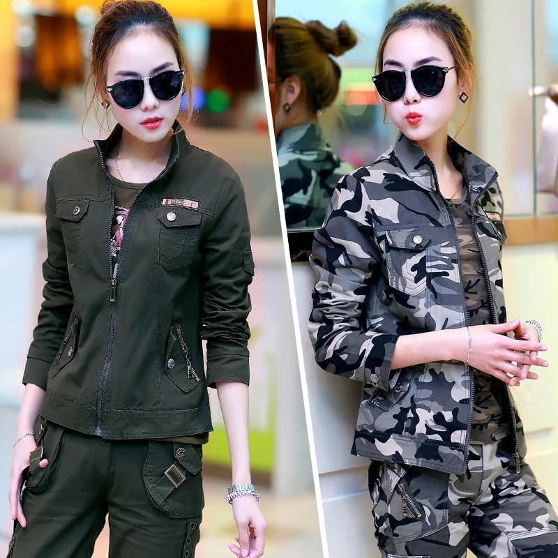 high quality! plus size 2017 spring new fashion multi pocket slim