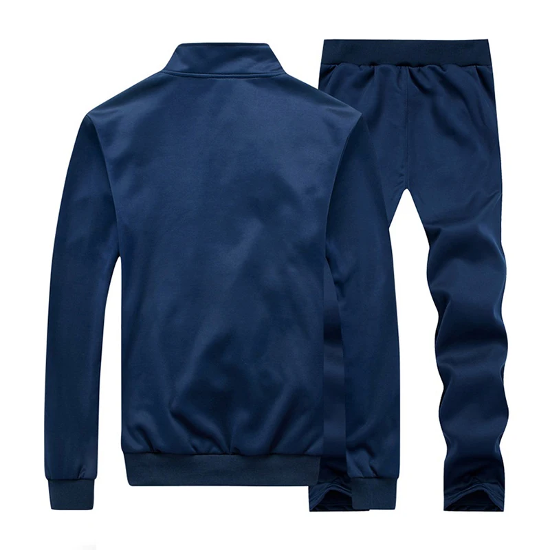 Men's Sportswear Set Brand Mens Tracksuit Sporting Fitness Clothing Two Pieces Long Sleeve Jacket + Pants Casual sweat suits men