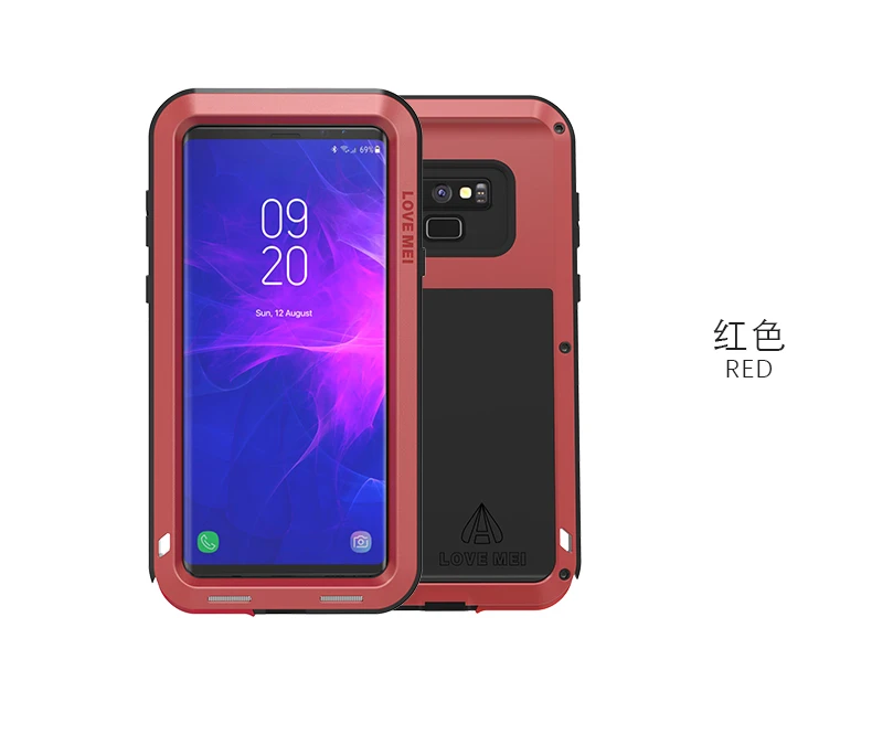 Love Mei Aluminum Metal Armor For Samsung Note 9 Shockproof Dirtproof Full Body Heavy Duty Case For Samsung Galaxy Note 9 Cover