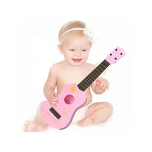 Ребенок 21 дюймов 4 струны игрушечный музыкальный инструмент Детская гитара игрушка обучение и учебное укулеле подарок