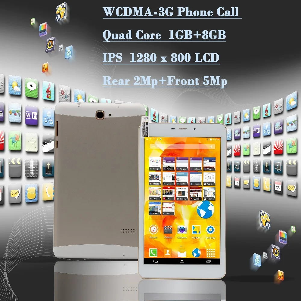  Original 7 Inch Quad Core Android Tablets Pc IPS LCD WiFi GPS Bluetooth 3G Phone Call 1G 8G Android Tablet MiNi pad  Phone Call 