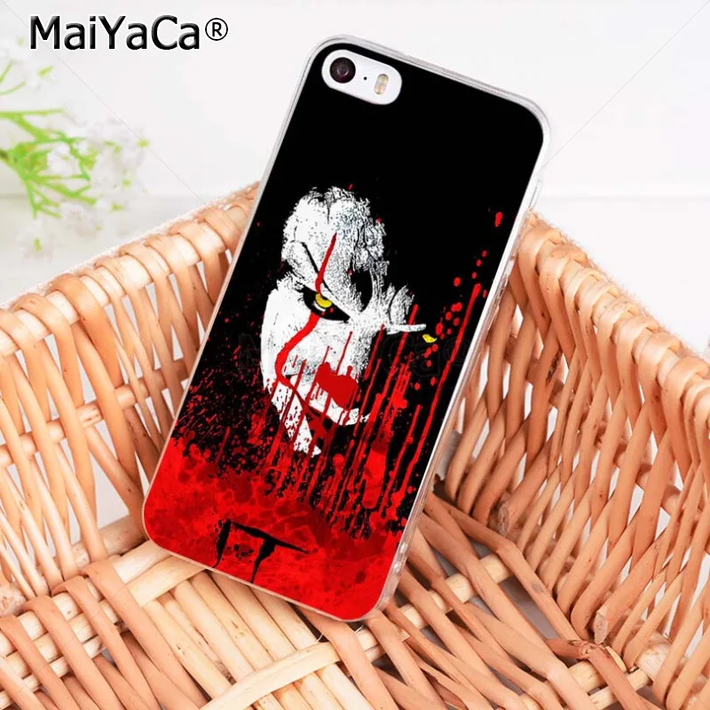 MaiYaCa Стивен Кинг это Pennywise клоун ужас чехол для телефона для iPhone 8 7 6 6S Plus X XS MAX XR 5 5S SE 11 11pro max чехол - Цвет: 6