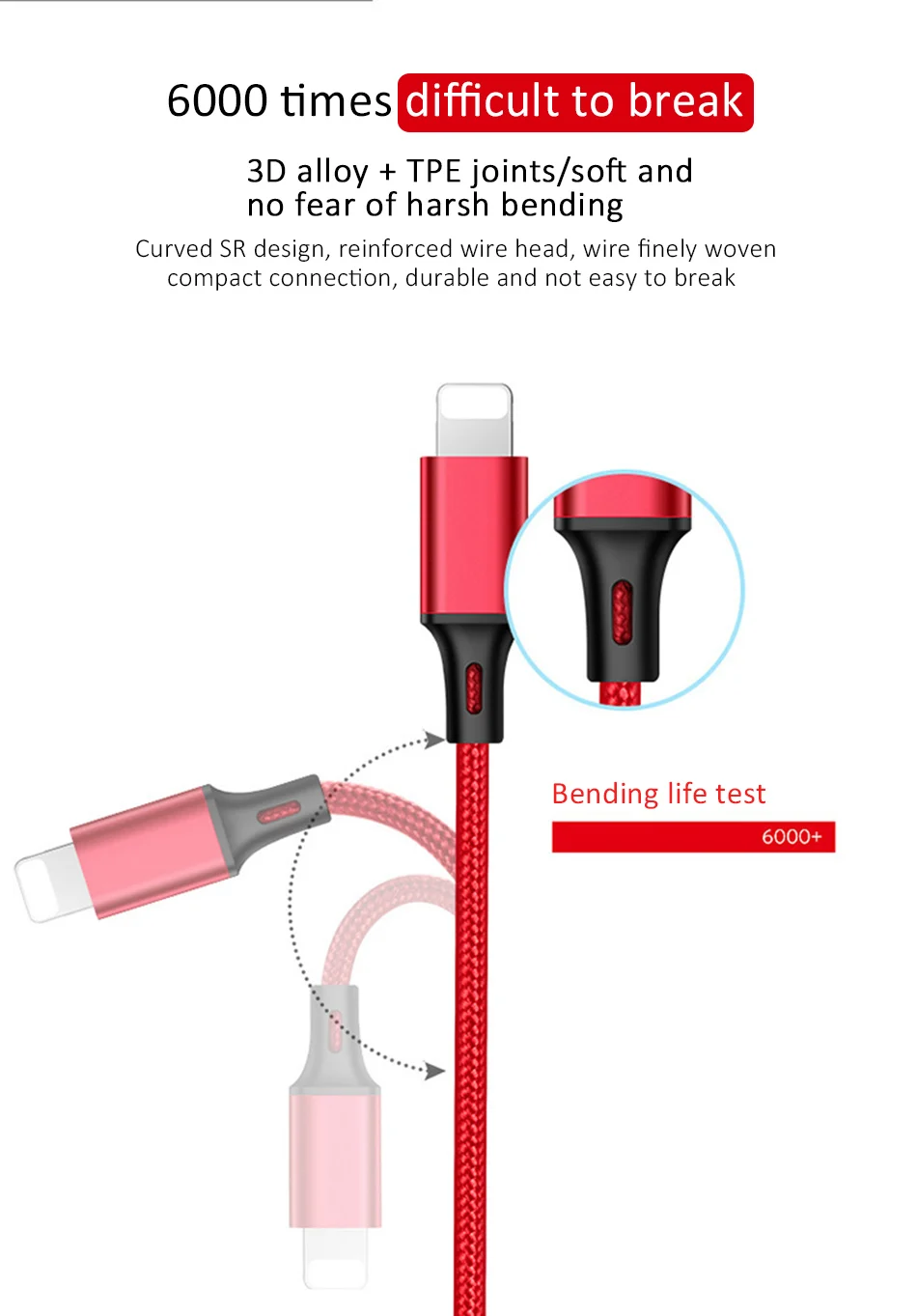 NOHON 2 IN 1 Fast Micro USB Lighting Charging Cable For Iphone X 8 7 6 Samsung Galaxy S7 S6 Cellphone Quick Charger Cables 1 (6)
