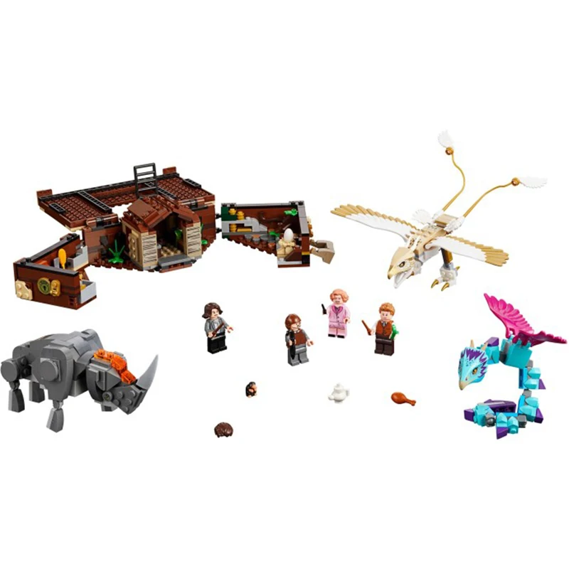 

2018 New Harri Potter Series Newt's Case of Magical Creatures Building Blocks Toys Compatible With Legoings 75952