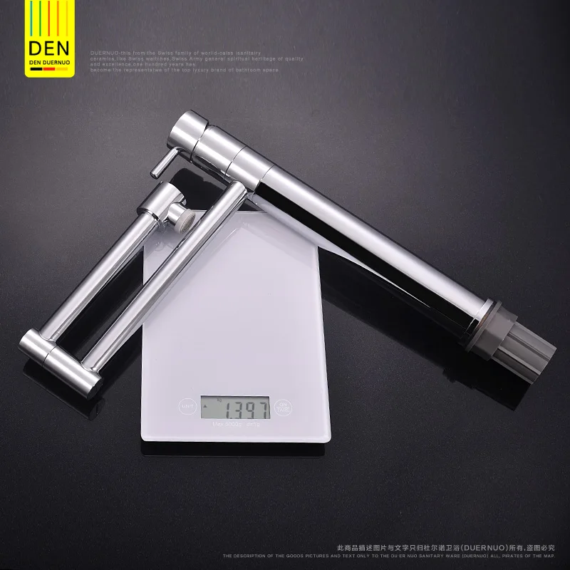 Modern Chrome hot and cold water basin Tap kitchen Foldable adjustable sink faucet
