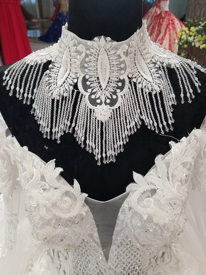 Винтаж Vestido De Noiva 2018 мусульманское свадебное платье бальное платье одежда с длинным рукавом кружево Дубай арабское свадебное платье волны