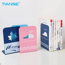 TIANSE 1 pair candy color cartoon bookshelf stainless steel bookend book shelf document holder stand school office supplies dhl free 200pc korea stationery color cartoon bookshelf plastic bookend desk book organizer office shelves pink cheap supplies