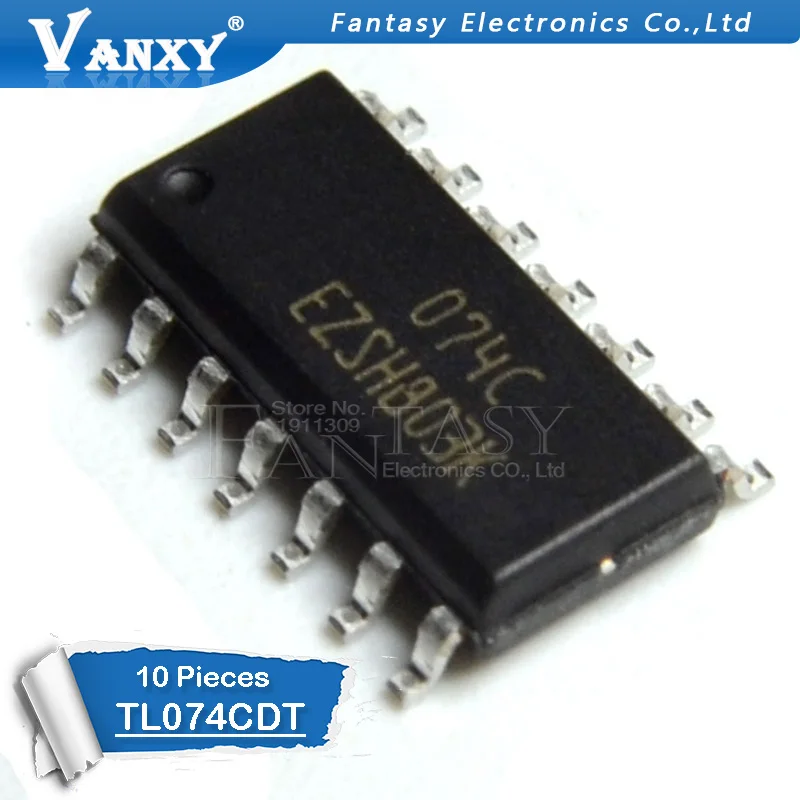 

10PCS TL074CDT SOP8 TL074 SOP TL074C SMD 074C TL074CDR SOP-8 new and original IC
