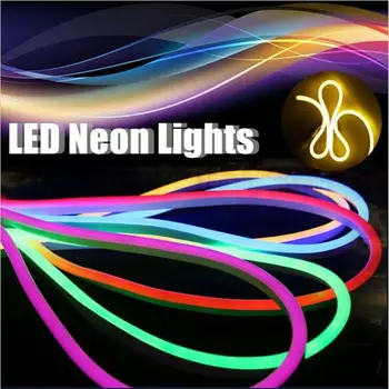

Neon Tube LED Lights 1M-20M Strip Tape With Power Plug Neon Sign Colorful Rainbow Led Light for Kids Room Xmas Home Wall Decor