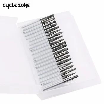 

20 Pieces Tungsten Carbide Rotary Burrs Set for Dremel Accessories Milling Cutter Drill Bit Engraving Bits