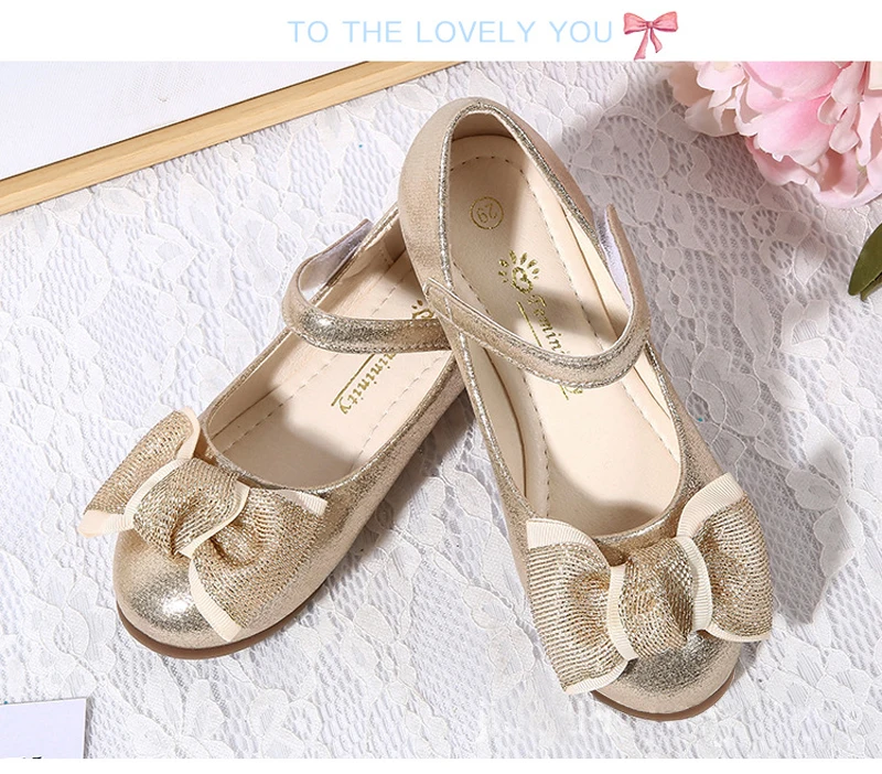 Sapatas da Mola das Crianças Qualidade da Moda Sapatos com Arco Rosa de Ouro Iyeal Crianças Lantejoulas Meninas Princesa Único Cores Opcional 12 High Quality Mamãe e Bebê