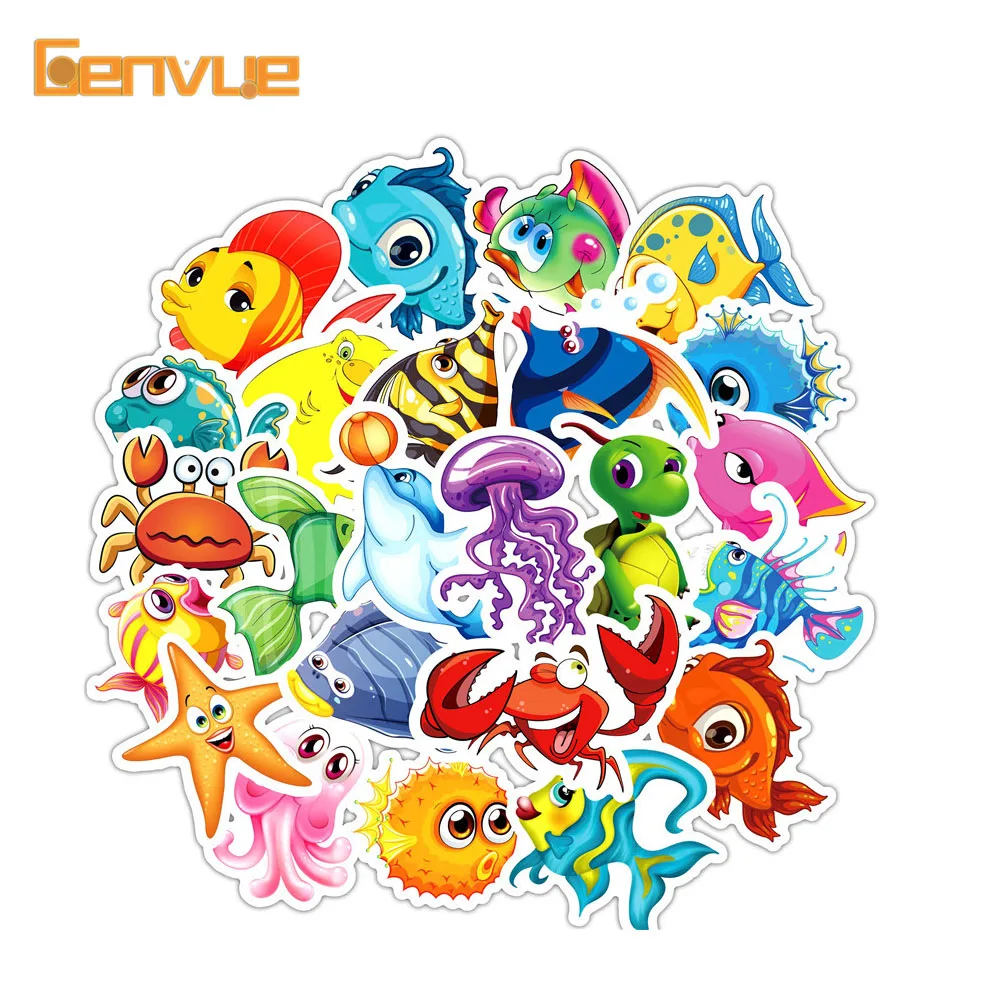 

100pcs Ocean World Bath Sticker Sea Cartoon Wall Sticker Tile Stickers Scrub Cartoon Stickers in the Bathroom for Children Baby