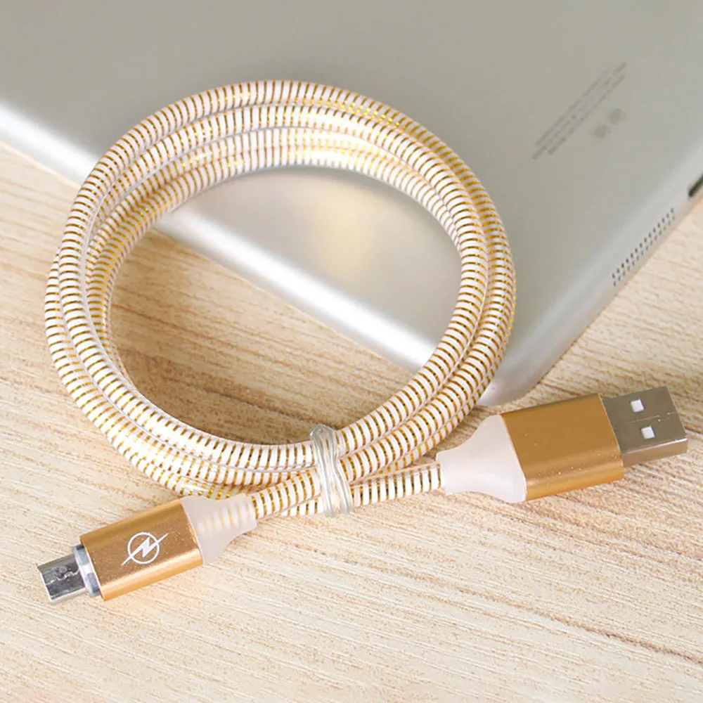 1 м Micro USB кабель для телефона Видимый светодиодный светильник Micro usb кабель для синхронизации данных и зарядки для телефонов Android универсальные кабели для телефонов# YL5