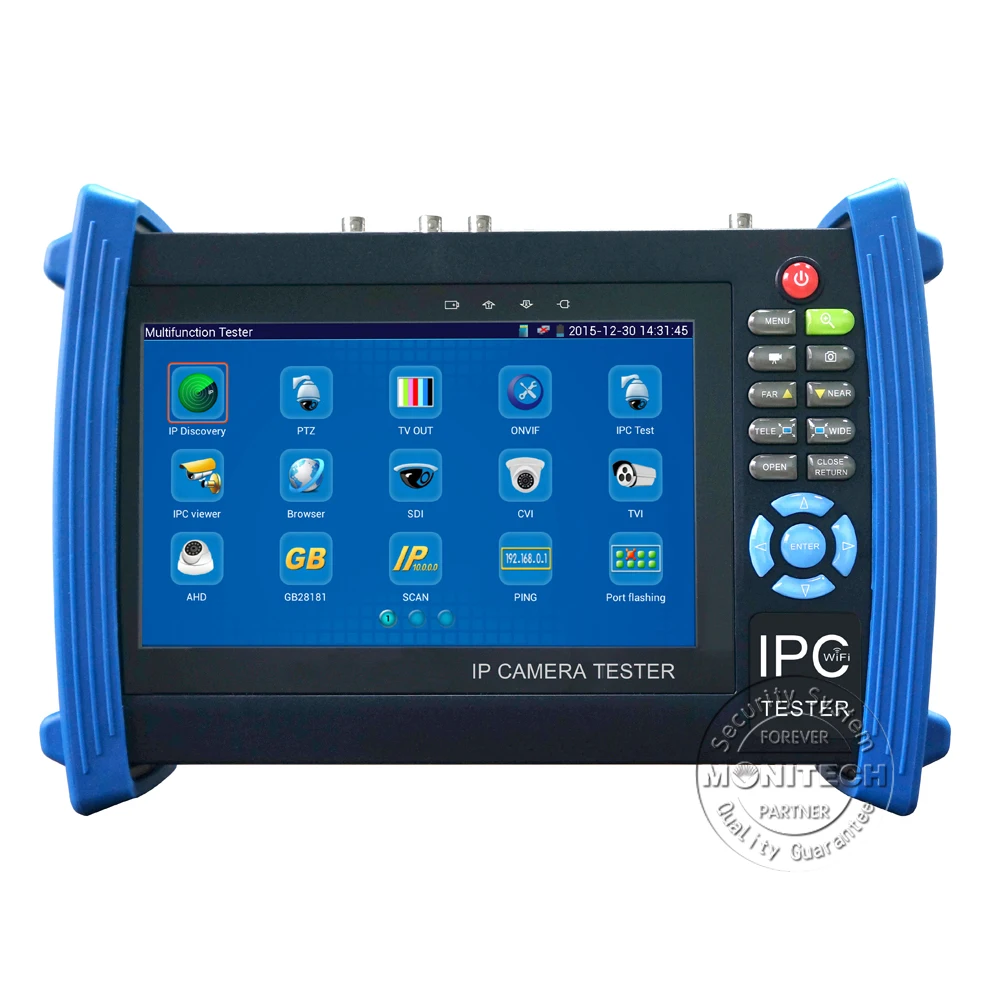 CCTV IPC Camera Tester IPC8600ADHS For IP, Analog,AHD,CVI,TVI Cameras Built-in WIFI Video Audio PoE PTZ Onvif Video Monitor