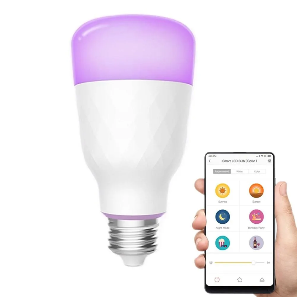 

YLDP06YL E26 E27 10W RGBW Smart LED Bulb Wifi App Control AC100-240V COD