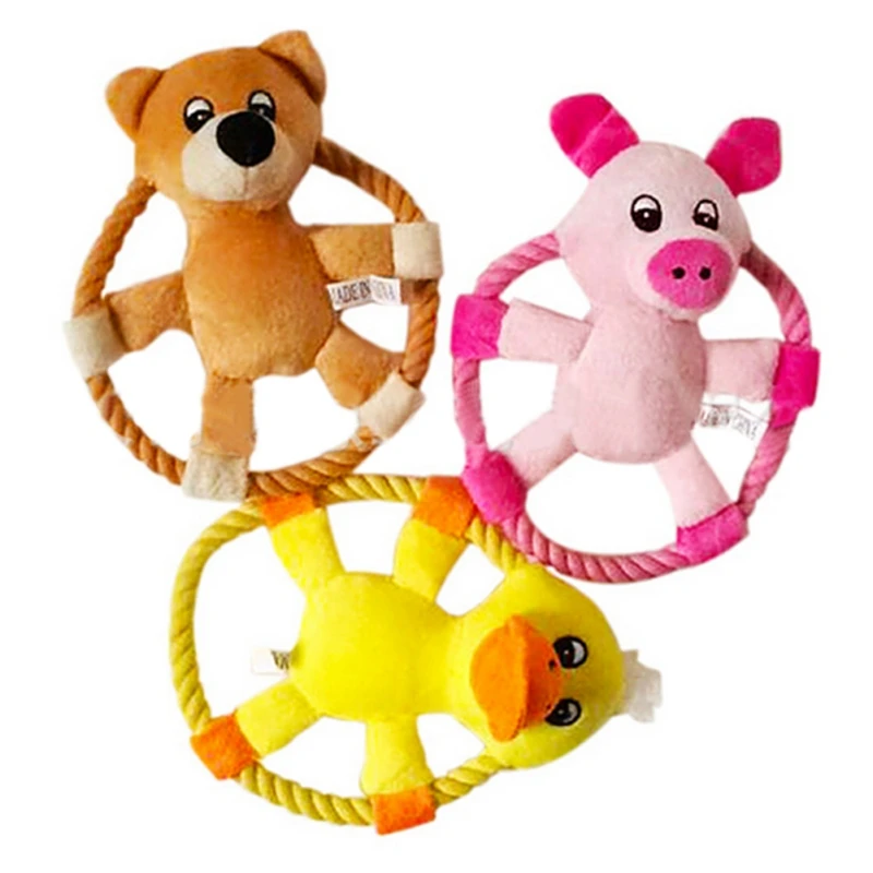 Flying Discs Pet Puppy Dog Toys Plush Chewing Toys Clean And Exercise