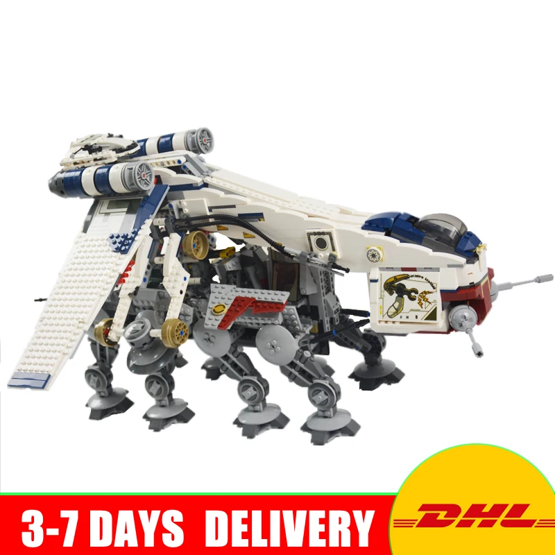 

2018 DHL LEPIN 05053 UCS 1788pcs Republic Dropship with AT-OT Walker Model Building blocks Bricks Clone 10195 Toy Gift