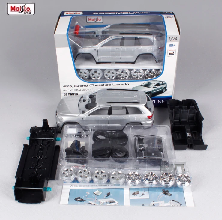 Maisto 124 Jeep Grand Cherokee Laredo SUV Assembly DIY Diecast Model Car Toy For Kids Birthday