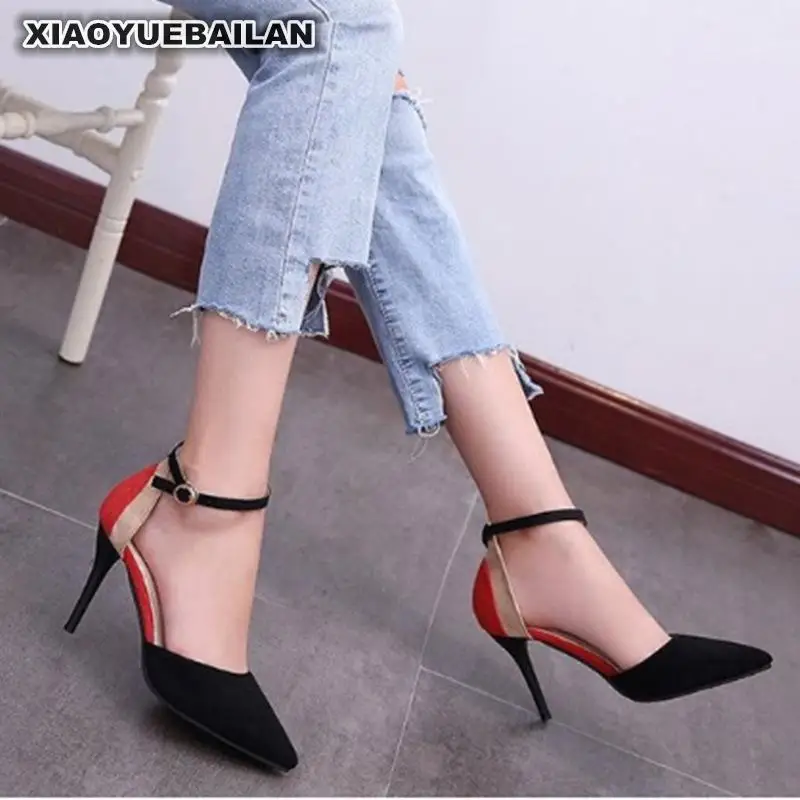

Luxury Brand With Fashionable Sexy Women's Shoes 2018 Fall New Shoes, Clasp, Pointed Side High Heel Shoes.