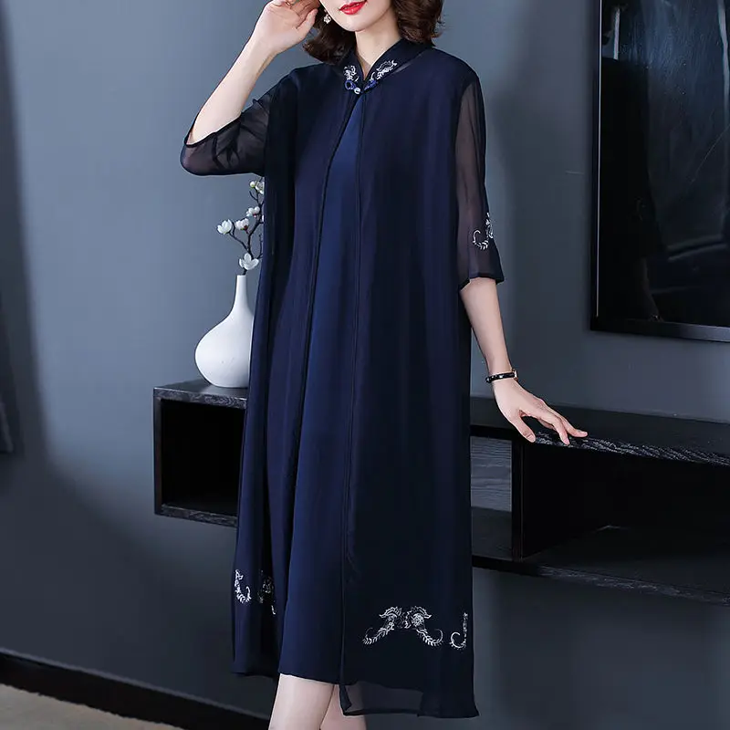 Женская одежда шифоновые платья из двух предметов и рубашки женские с принтом