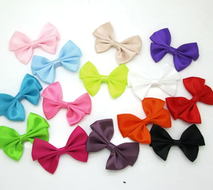 

30pcs Mixed Baby Satin Ribbon Bowknot Hair Clips Applique DIY Craft Wedding Bow Tie Scrapbooking Decoration