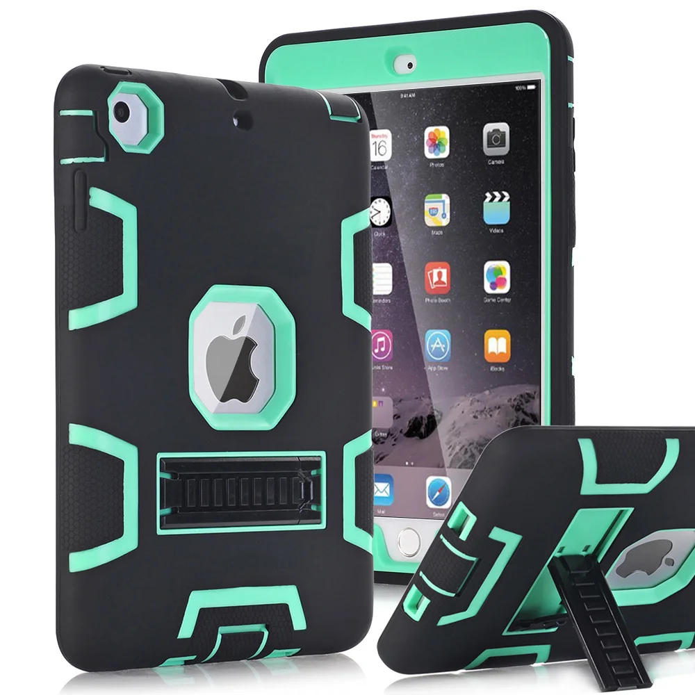 Для Apple iPad Mini 1/2/3 Чехол ударопрочный гибридный трехслойный сверхпрочный защитный
