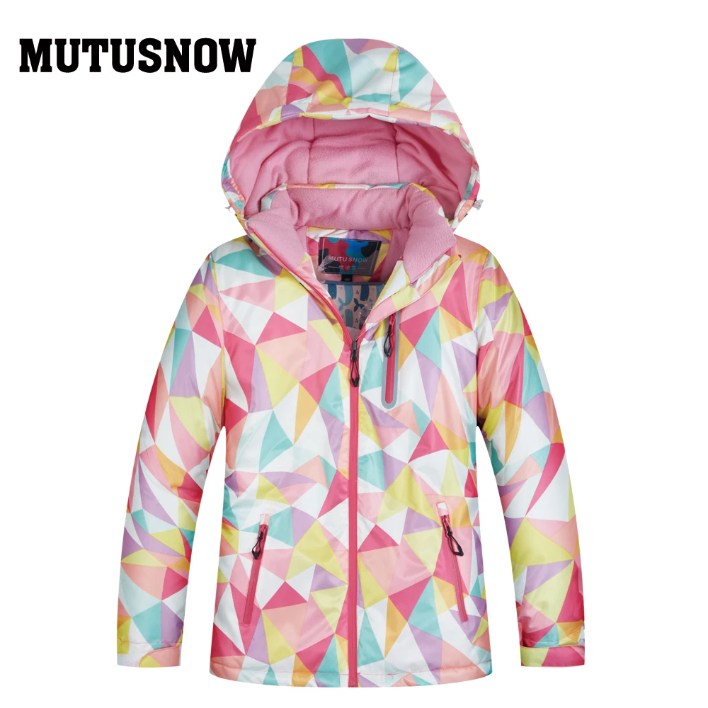 Лыжная куртка для девочек, зимние бренды, высокое качество, непромокаемая, дышащая, толстая, супер теплая, на-30 градусов, для сноуборда