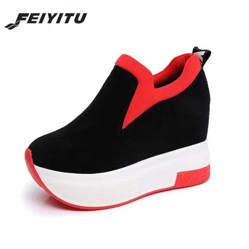 FeiYiTu 2018 Wom n модные лоферы на платформе повседневная обувь с принтом женские