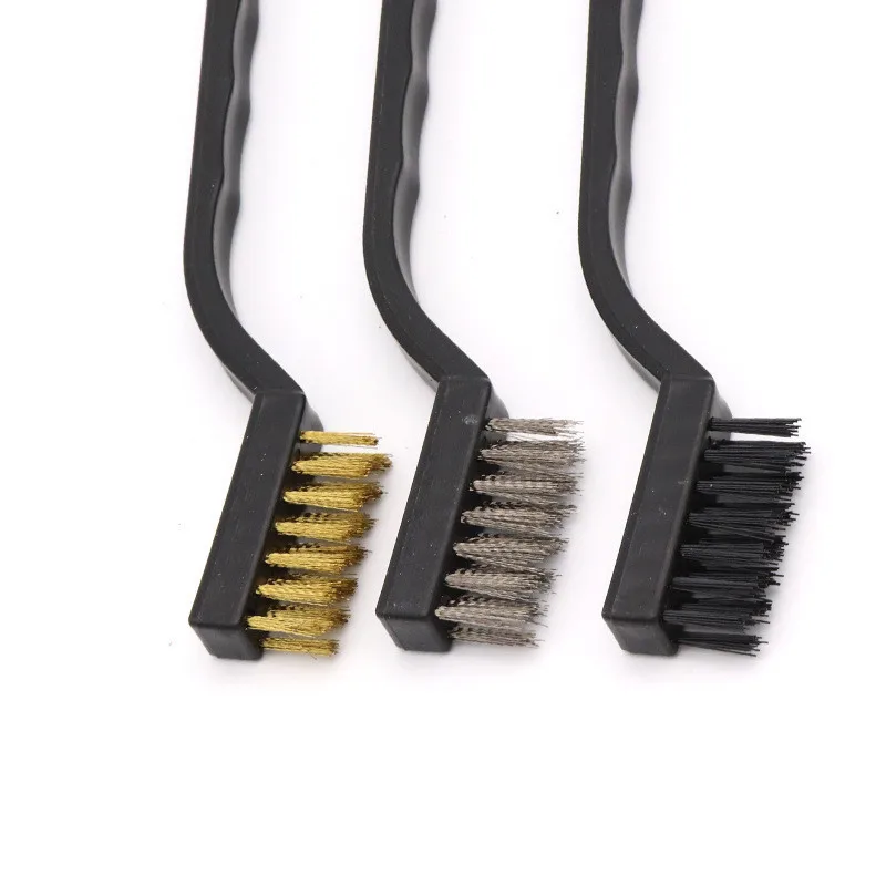 3pcs/ lot Gas Stove Cleaning Wire Brush Kitchen Tools Metal Fiber Brush