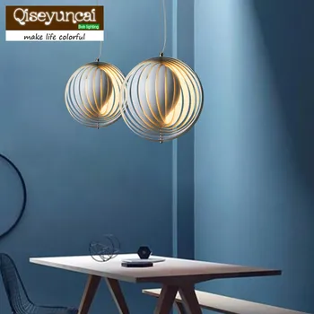 

Qiseyuncai American country retro minimalist restaurant bar lamp room European style Panton moon chandelier