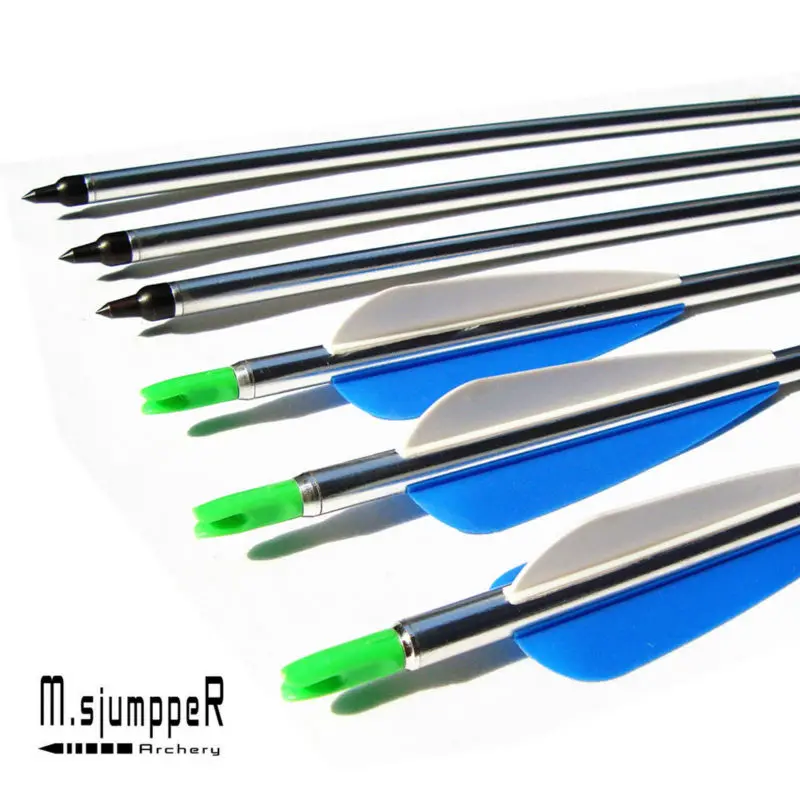 6 Pack Archery Hunting Aluminum Arrows Spine 400/500/600 With 4 InchTPU