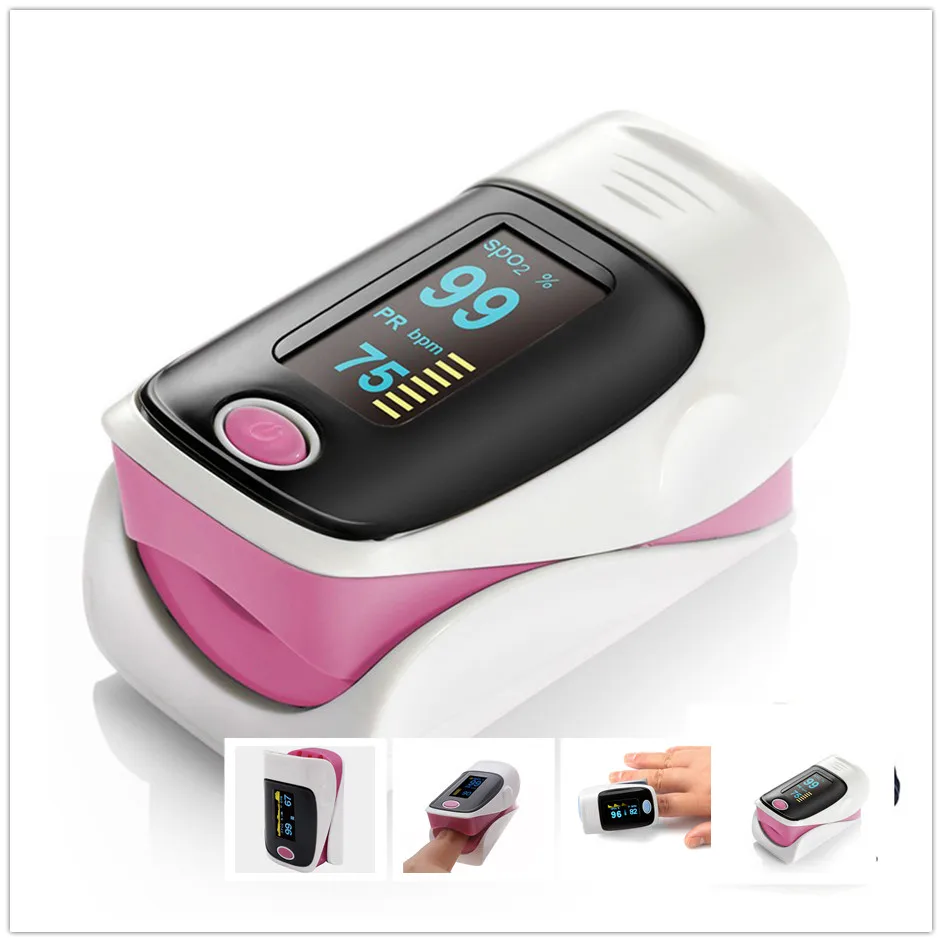 

Finger Pulse Oximeter With Case, Fingertip Oximetro de pulso do OLED Oximeters Saturator Pulsioximetro