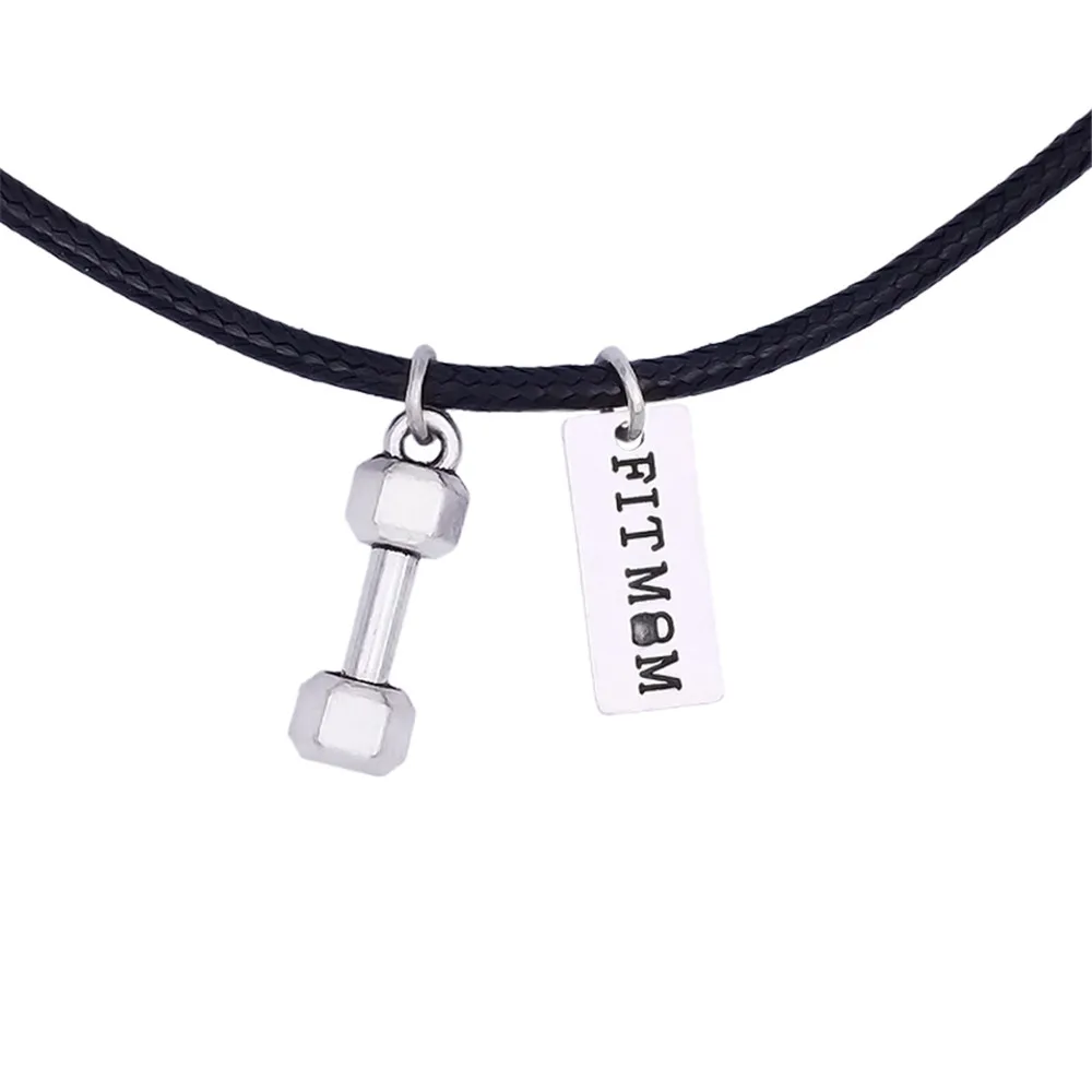 DOUBLE NOSE Drop Ship Factory DIrect Selling Sport Gym Fit Mom Kettle Bells Bodybuilding Necklace For Women | Украшения и