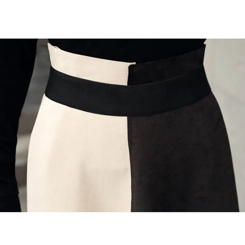 NORMOV модный осенний Женский комплект из 2 предметов, однотонные топы с длинными рукавами+ длинная юбка, женский костюм, женский костюм, уличная одежда с поясом, костюм