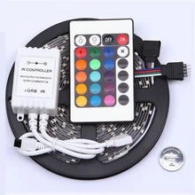 20 шт./лот 3528 SMD RGB водонепроницаемая лампа дневного света 5 м 300 светодиоды ИК-пульт дистанционного управления с 24-мя клавишами 12 V 2A Мощность