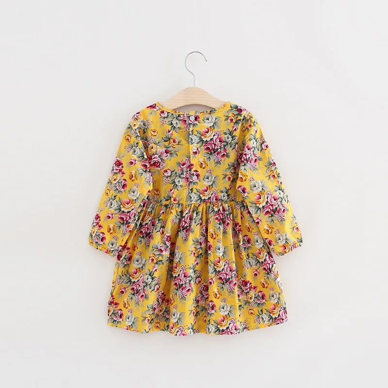 Hot Sale New 2017 Spring Summer Girl Dress Fruit Lemon Pattern Baby Girl Dress Children Sundresses Kids Full Sleeve Dresses (95)