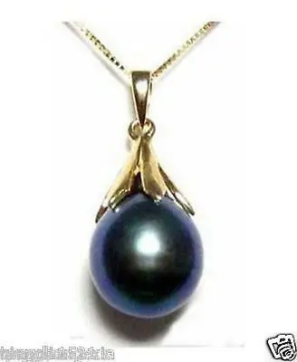 

Hot sale new Elegant rare black sea shell pearl pendant necklace