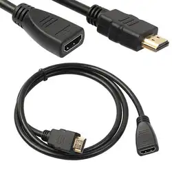 2018 1 м/3ft HDMI мужчин и женщин V1.4 3D HD высокой Скорость УДЛИНИТЕЛЬ шнур из ПВХ