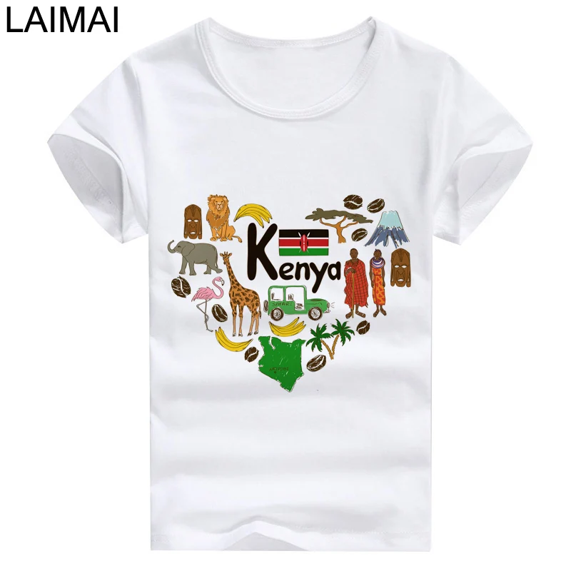 

RUNNING CHICK 2019 new kenya print family tshirt dropshipping