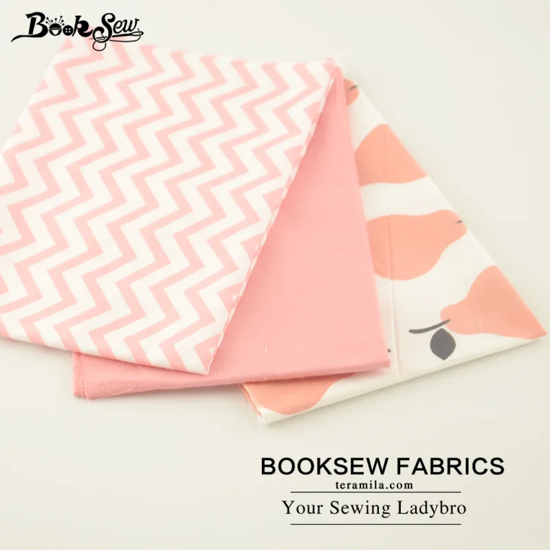 Комплект из 100% хлопчатобумажной ткани Booksew 3 шт./лот дизайн груша и волны толстая