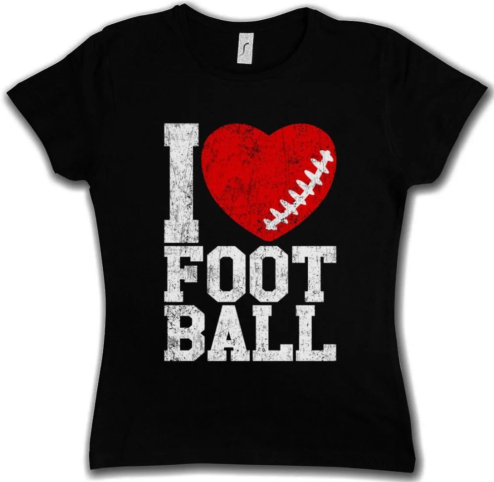 I Love Football III Women T Shirt Hearts Heart Love Addicted Addiction Ball Foot-in T-Shirts 