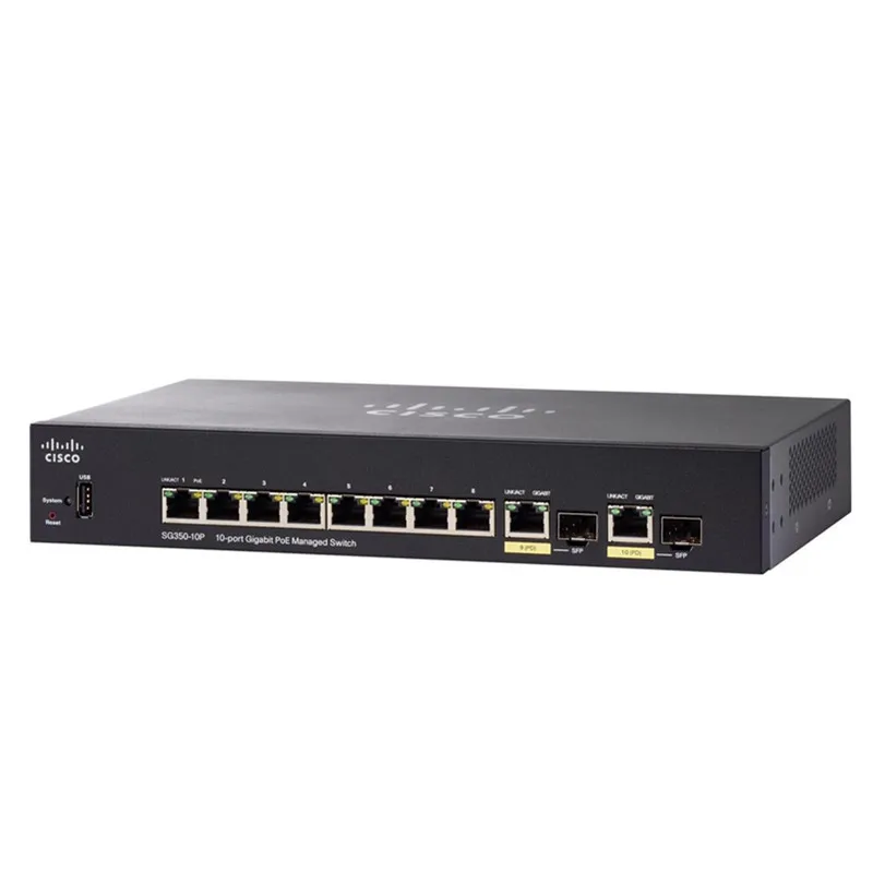 Новые CISCO SG350-10P-K9-CN POE сетевой коммутатор ethernet интеллигентая (ый) управления